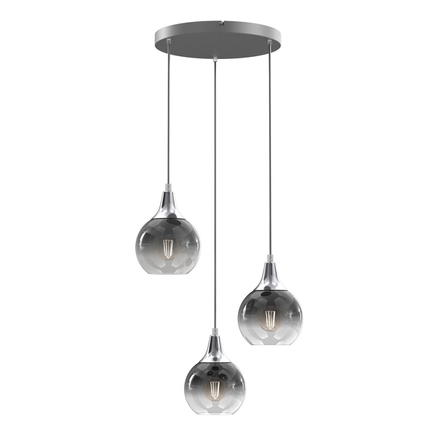 Candelabro suspenso MONTE 3xE27/60W/230V cromado mate