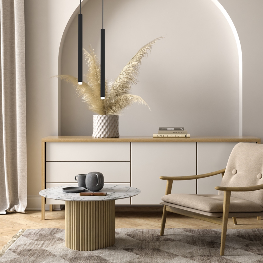 Candelabro suspenso MONZA 1xG9/8W/230V preto