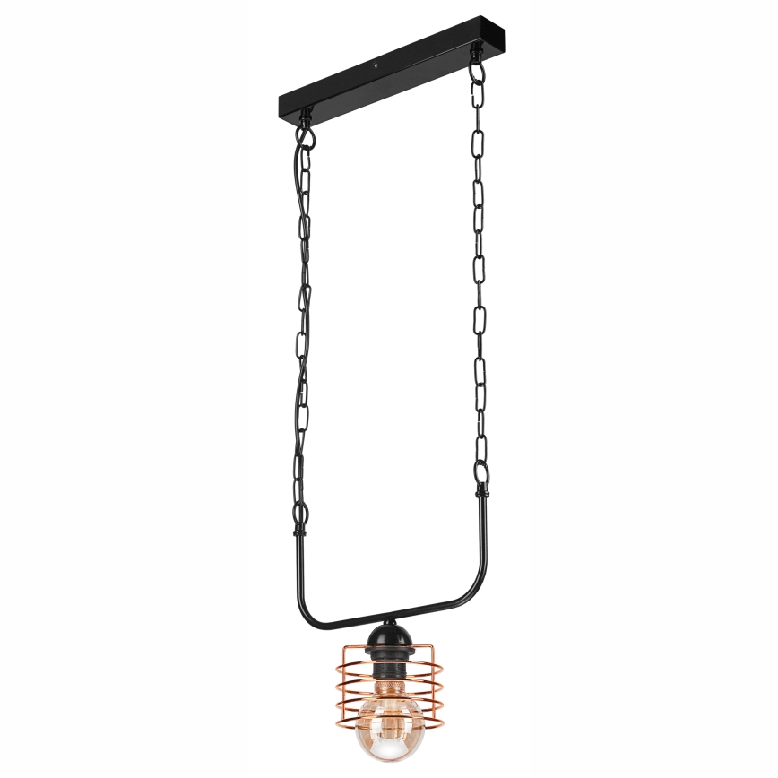 Candelabro suspenso MORGAN 1xE27/60W/230V preto/cobre