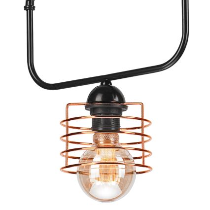 Candelabro suspenso MORGAN 1xE27/60W/230V preto/cobre
