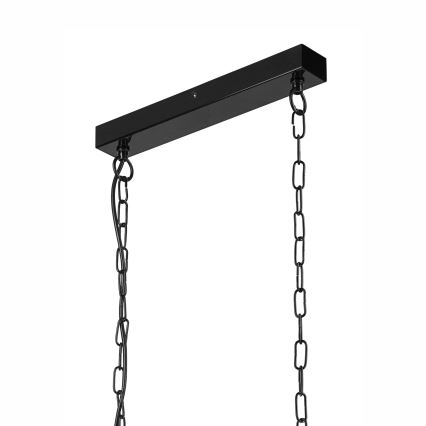 Candelabro suspenso MORGAN 1xE27/60W/230V preto/cobre