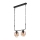 Candelabro suspenso MORGAN 2xE27/60W/230V preto/cobre