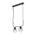 Candelabro suspenso MORGAN 2xE27/60W/230V preto/cromado