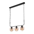 Candelabro suspenso MORGAN 3xE27/60W/230V preto/cobre