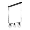 Candelabro suspenso MORGAN 3xE27/60W/230V preto/cromado