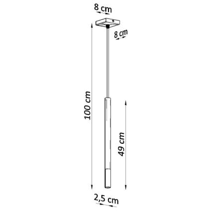 Candelabro suspenso MOSAIC 1xG9/12W/230V preto/dourado