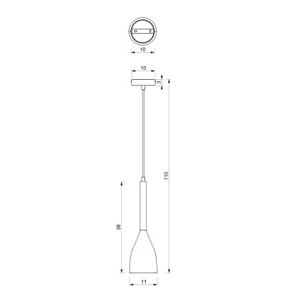 Candelabro suspenso MUZA 1xE27/60W/230V
