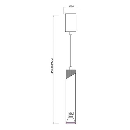 Candelabro suspenso NEO 1xGU10/8W/230V preto/dourada