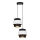 Candelabro suspenso NESS 2xE27/60W/230V diâmetro 30 cm preto/branco