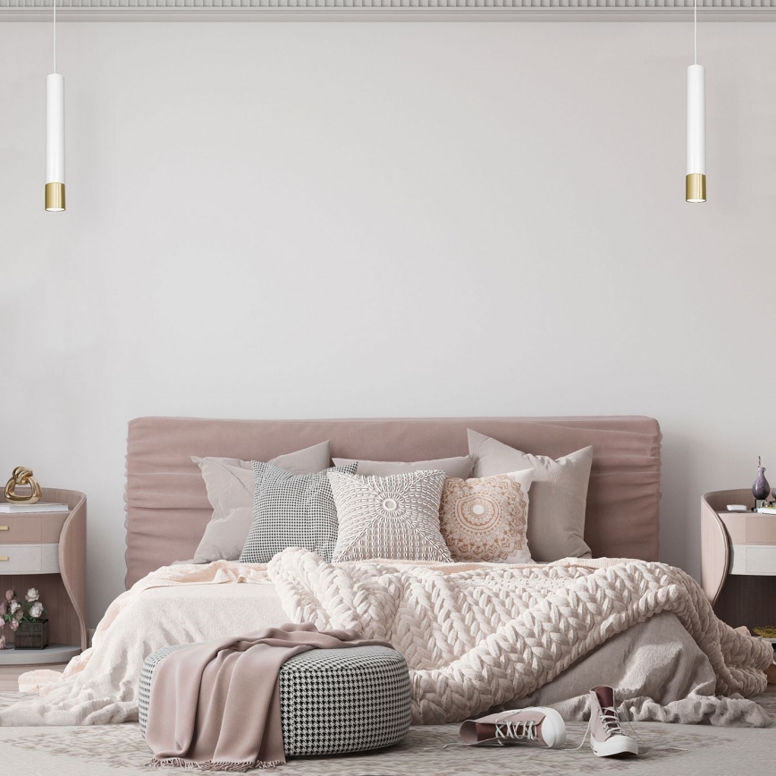 Candelabro suspenso NEST 1xGU10/8W/230V branco/dourado