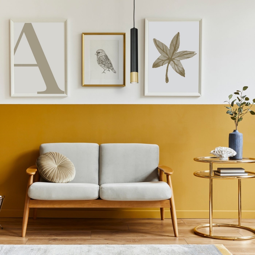 Candelabro suspenso NEST 1xGU10/8W/230V preto/dourado