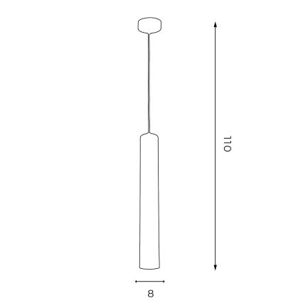 Candelabro suspenso NEST 1xGU10/8W/230V preto/dourado
