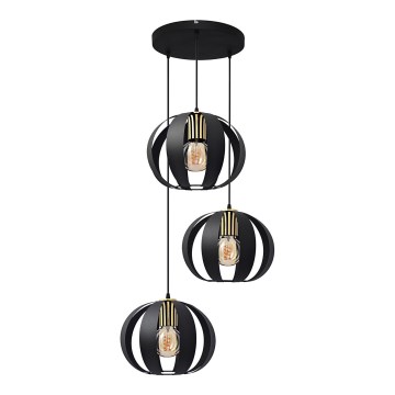 Candelabro suspenso NEWTON 3xE27/15W/230V preto