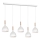 Candelabro suspenso NOAK 5xE27/60W/230V branco/madeira