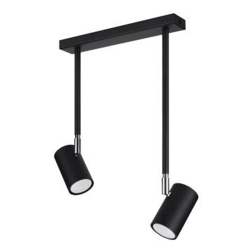 Candelabro suspenso NORANO 2xGU10/40W/230V preto