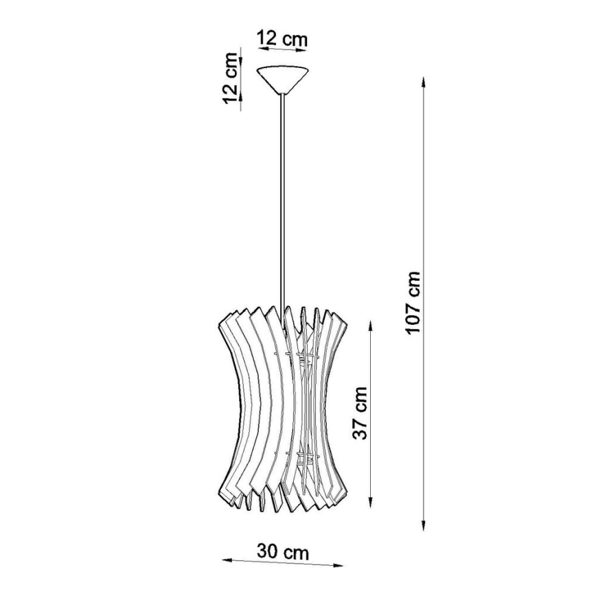 Candelabro suspenso ORIANA 1xE27/60W/230V