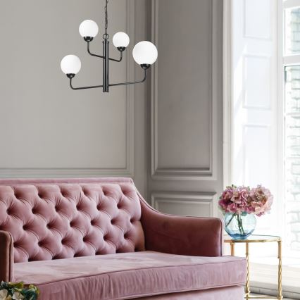 Candelabro suspenso OSCAR 4xG9/5W/230V preto