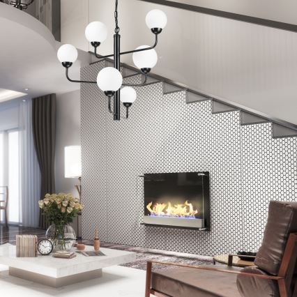 Candelabro suspenso OSCAR 6xG9/5W/230V preto