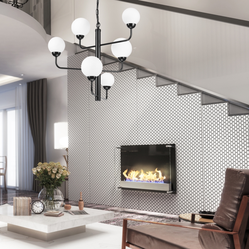 Candelabro suspenso OSCAR 6xG9/5W/230V preto