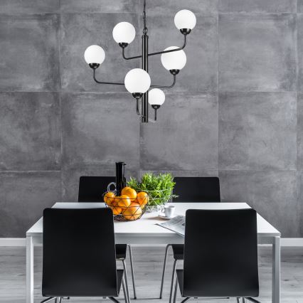 Candelabro suspenso OSCAR 6xG9/5W/230V preto
