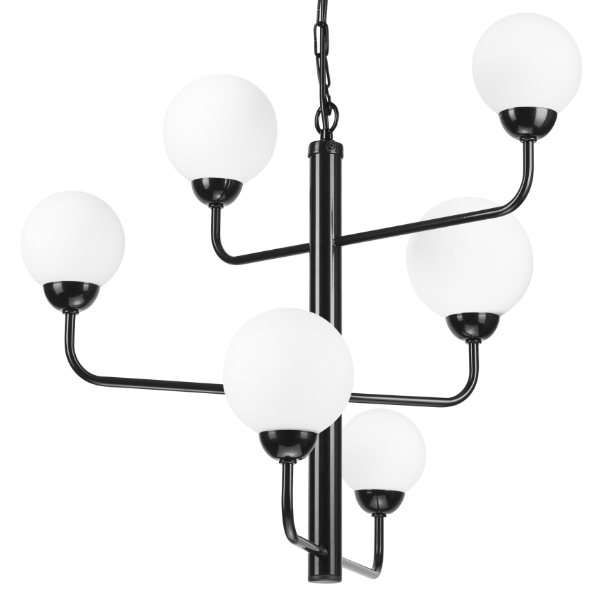 Candelabro suspenso OSCAR 6xG9/5W/230V preto