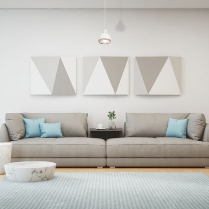 Candelabro suspenso OVAL 1xE27/60W/230V branco