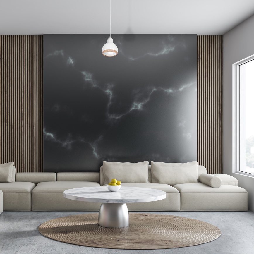 Candelabro suspenso OVAL 1xE27/60W/230V branco