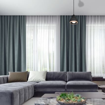 Candelabro suspenso OVAL 1xE27/60W/230V preto