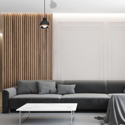 Candelabro suspenso OVAL 1xE27/60W/230V preto