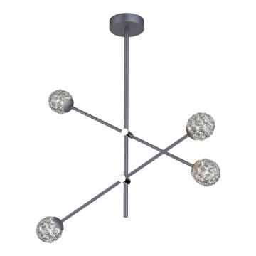 Candelabro suspenso PAKSOS 4xG9/5W/230V cinzento