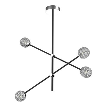 Candelabro suspenso PAKSOS 4xG9/5W/230V preto