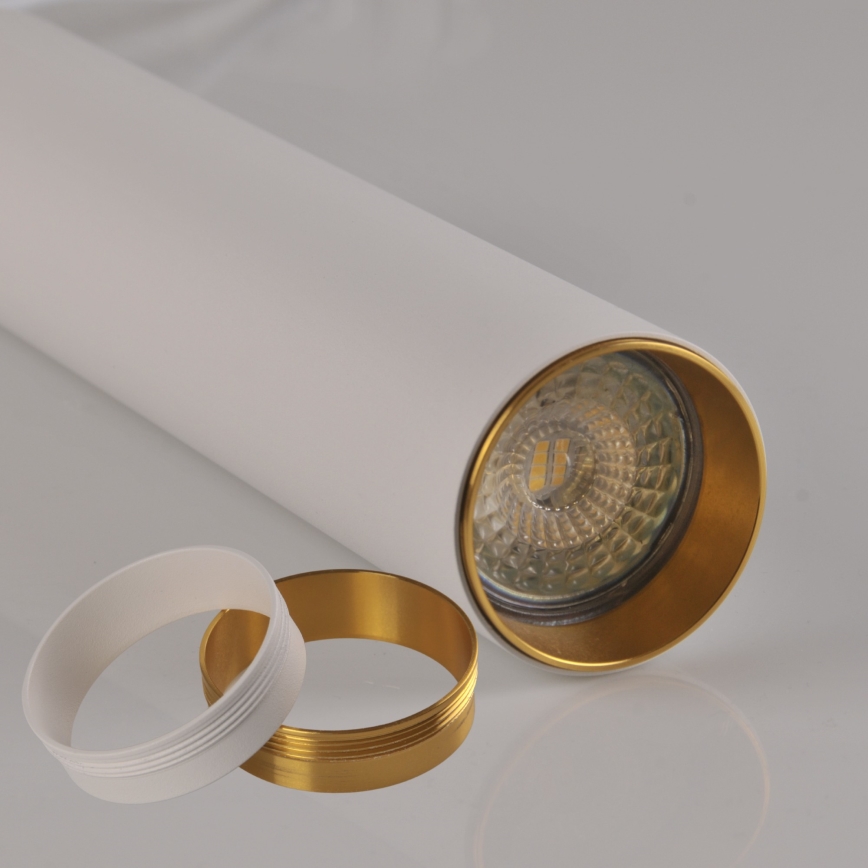 Candelabro suspenso para sistema de carril MARIBEL 3xGU10/10W/230V + 1 m sistema de carril branco