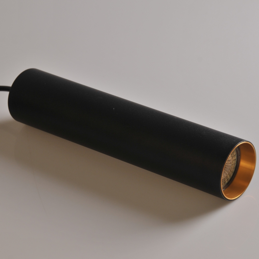 Candelabro suspenso para sistema de carril MARIBEL 3xGU10/10W/230V + 1 m sistema de carril preto