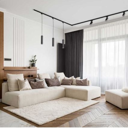 Candelabro suspenso para sistema de carril PARIS 1xGU10/10W/230V preto