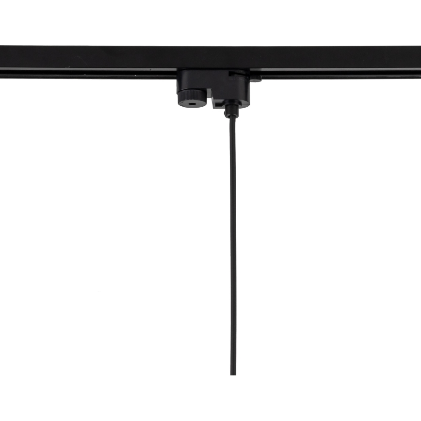 Candeeiro suspenso para sistema de carris monofásico TRACER 1xE27/15W/230V diâmetro 20 cm preto/castanho