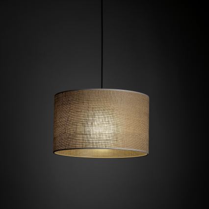 Candeeiro suspenso para sistema de carris monofásico TRACER 1xE27/15W/230V diâmetro 38 cm preto/castanho