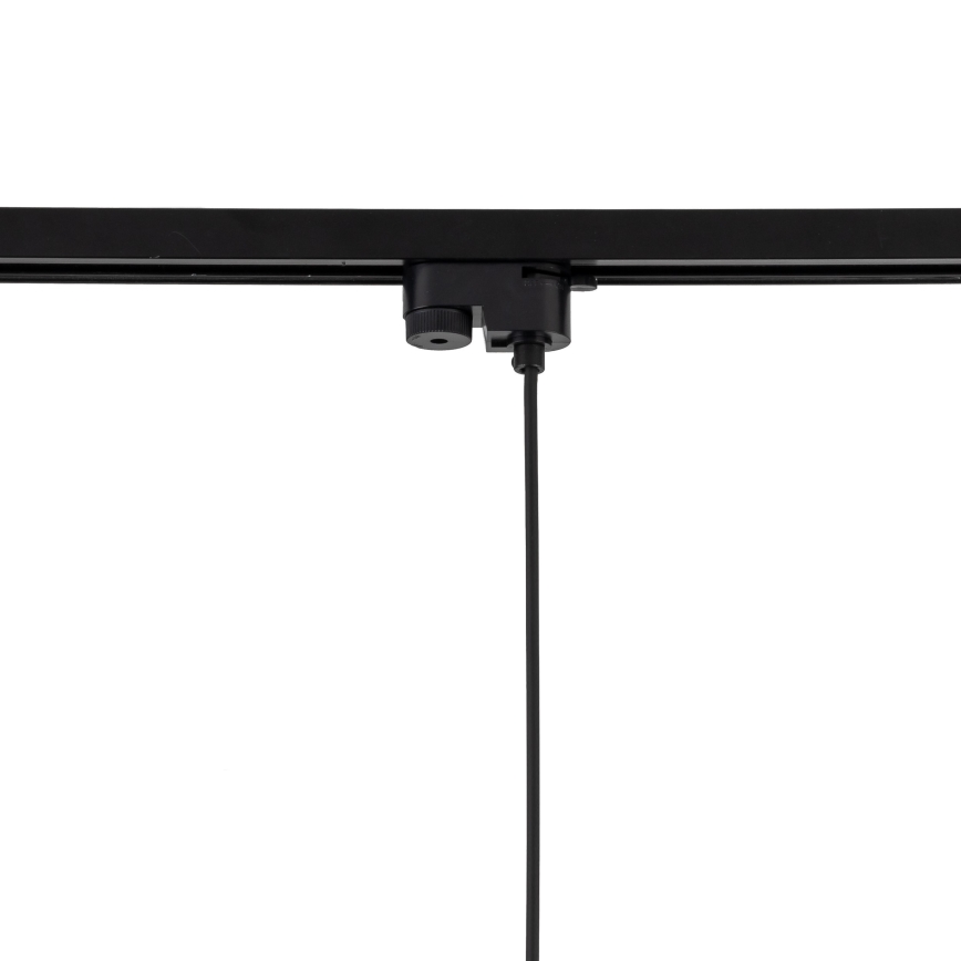 Candeeiro suspenso para sistema de carris monofásico TRACER 1xE27/15W/230V diâmetro 38 cm preto/castanho