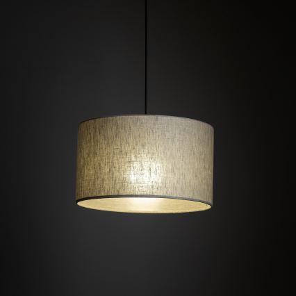 Candeeiro suspenso para sistema de carris monofásico TRACER 1xE27/15W/230V diâmetro 38 cm preto/cinzento