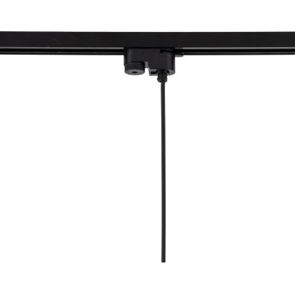 Candeeiro suspenso para sistema de carris monofásico TRACER 1xE27/15W/230V diâmetro 38 cm preto