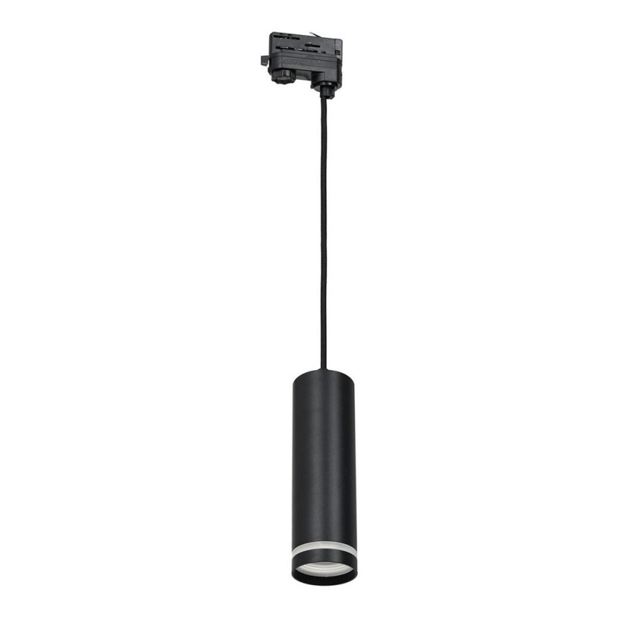 Candelabro suspenso para sistema trifásico de carril PIPE 1xGU10/25W/230V preto