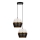 Candelabro suspenso PARIS 2xE27/60W/230V branco/preto/dourado
