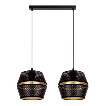 Candelabro suspenso PARIS 2xE27/60W/230V preto/dourado