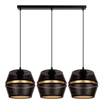 Candelabro suspenso PARIS 3xE27/60W/230V preto/dourado