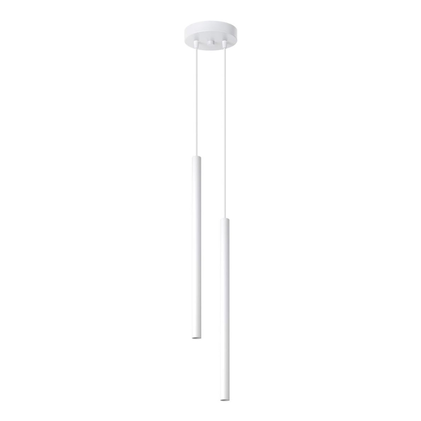 Candelabro suspenso PASTELO 2xG9/8W/230V branco
