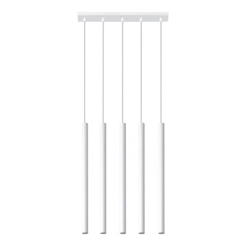 Candelabro suspenso PASTELO 5xG9/8W/230V branco