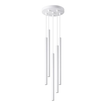 Candelabro suspenso PASTELO 5xG9/8W/230V branco