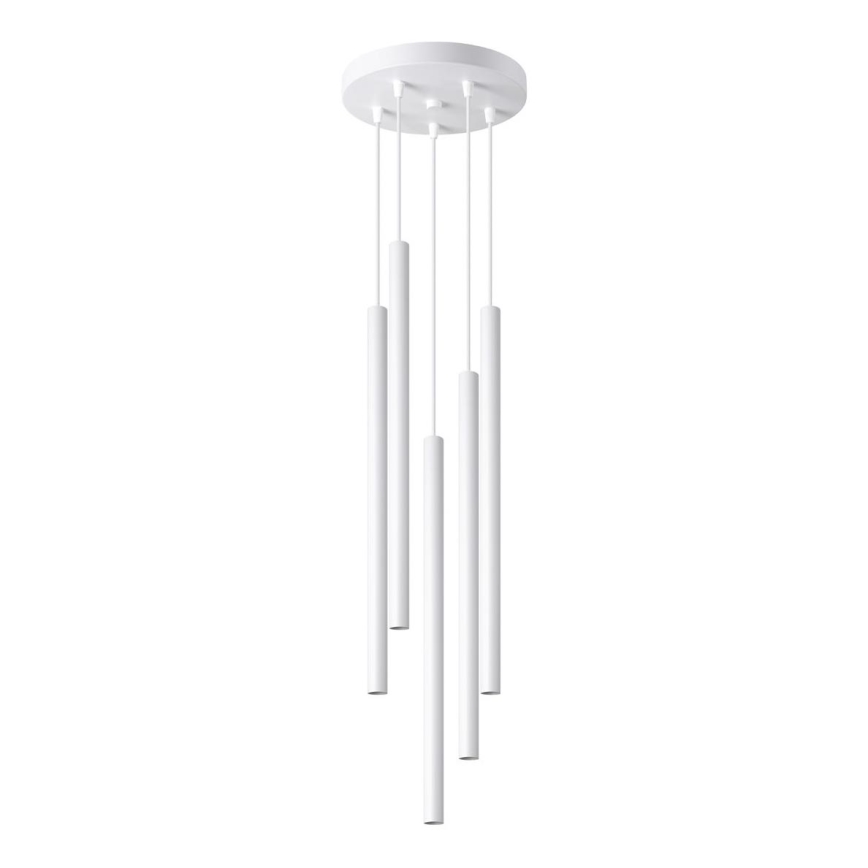 Candelabro suspenso PASTELO 5xG9/8W/230V branco