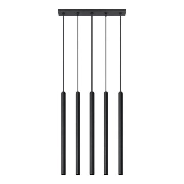 Candelabro suspenso PASTELO 5xG9/8W/230V preto