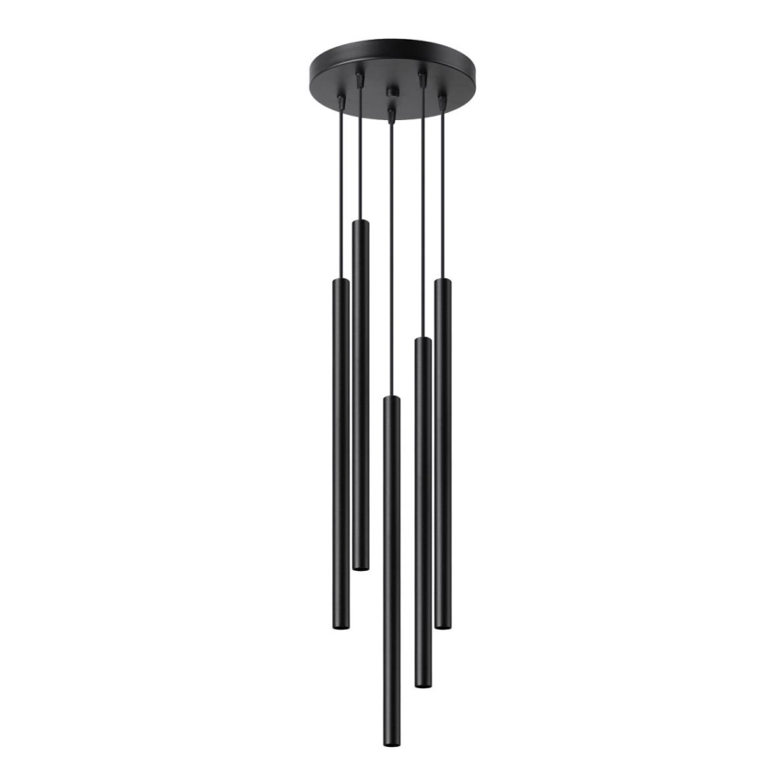 Candelabro suspenso PASTELO 5xG9/8W/230V preto