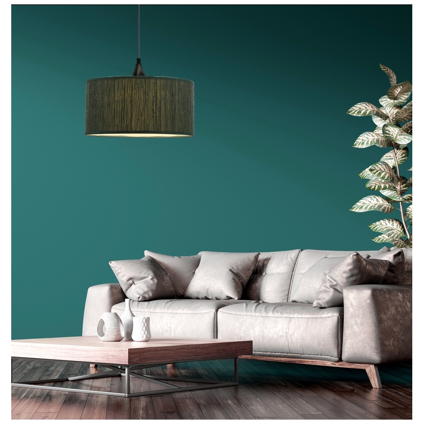 Candelabro suspenso PATTI 1xE27/60W/230V diâmetro 30 cm verde